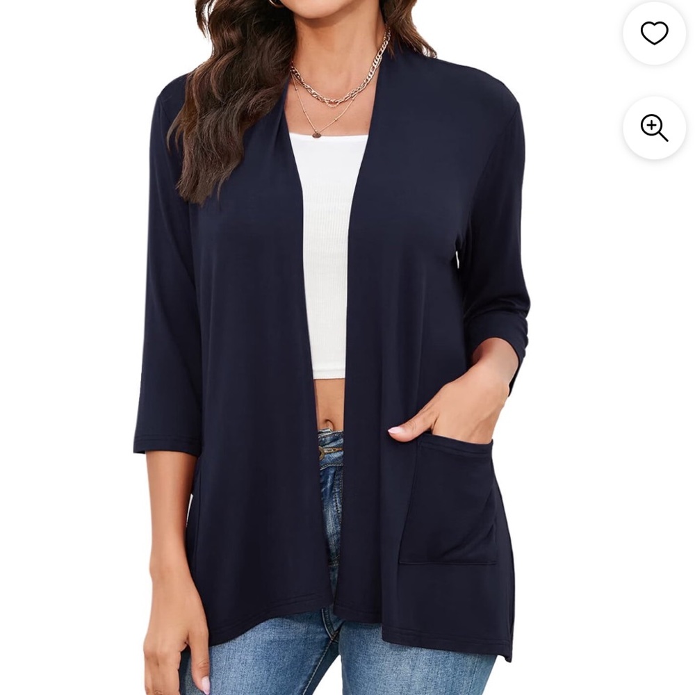 Misook Open front‎ Cardigan Size Large